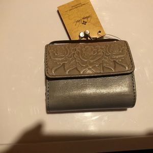 Patricia Nash Leather Tooled snap wallet